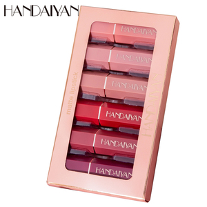 HANDAIYAN Juego de 6 Labiales Mate de Terciopelo en Caja, Labial Pigmentado Impermeable, Labial de Larga Duración, Labial que No se Desvanece, <span class=keywords><strong>Maquillaje</strong></span> - Product Image 3