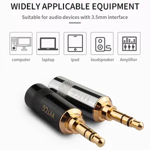 <span class=keywords><strong>3.5</strong></span>毫米TRS镀金音频电缆连接器母插孔插头纯铜OEM ODM - Product Image 5