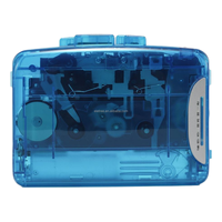 Lecteur de cassettes ELETREE, ancien lecteur de cassette rechargeable, bleu, avec haut-parleur intégré, USB-C, lecteur de cassette BT
