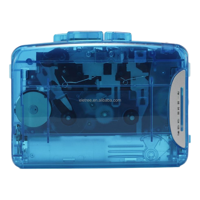 ELETREE Old Rechargeable Battery Blue Cassette-player Walkman Usb c Built in Speaker Bt Cassette Tape Player