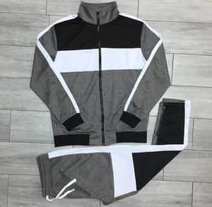 Survêtement de Sport deux couleurs, nouveau Design, Jogging, poche latérale zippée pour téléphone, Logo personnalisé, survêtement à manches longues imprimé pour garçons - Product Image 6