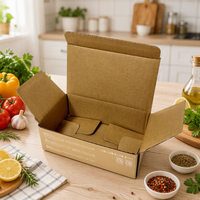 Boîte à fond plat à boucle unique, boîte en carton ondulé colorée, carton personnalisé pour produits de soin de la peau, boîte d'emballage express personnalisée