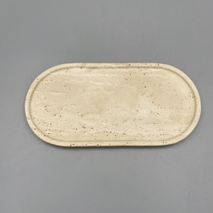 Nodic <span class=keywords><strong>Style</strong></span> pierre naturelle <span class=keywords><strong>marbre</strong></span> chocolat <span class=keywords><strong>plateau</strong></span> de service travertin luxe bijoux <span class=keywords><strong>plateau</strong></span> de rangement pour salle de bain bijoux vanité <span class=keywords><strong>plateau</strong></span> - Product Image 3