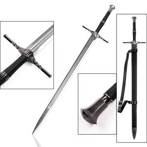 ดาบยาวจำลอง Geralt of Rivia จากเกม MS For 3 Wild Hunt ทำจากโลหะผสมสังกะสี ขัดเงาแบบกระจก ไม่คม ใช้สำหรับตกแต่ง - Product Image 1