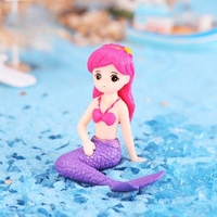 Figurines de sirènes miniatures en résine, artisanat, cadeau pour enfants, jouet, figurine d'action, ornement pour terrarium, micro-jardin, décoration de gâteau et de bureau