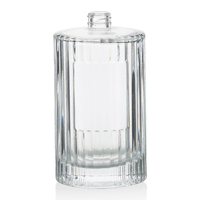 Bouteille de parfum en verre transparent gaufré à base épaisse, OEM ODM, vente en gros, flacon diffuseur de parfum vide haut de gamme, vente chaude