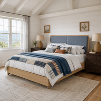 Ensemble de meubles de chambre à coucher de luxe moderne en bois, avec lit double king size, de haute qualité et durable, pour le rangement à domicile