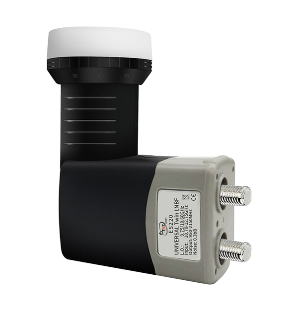 TNTSTAR ES220 New High Definition Waterproof T2SLM 0.3dB KU Band  Twin Lnb Low Noise Figure Twin 2 Output Universal Ku Twin LNBF