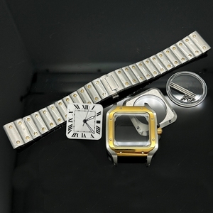 Boîtier de montre en acier 316L noir, argent, or rose de 38 mm, cadran de 27 mm - Pièces de réparation/modification pour mouvements automatiques <span class=keywords><strong>Seiko</strong></span> NH35/36 - Product Image 1