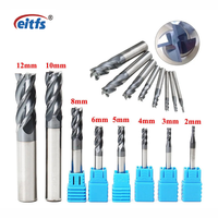 Fraise à queue EITFS CNC en carbure de tungstène pour PCB, à 4 dents en forme de maïs, revêtement AlTiN, pour cuivre, fonte, acier au carbone, ODM