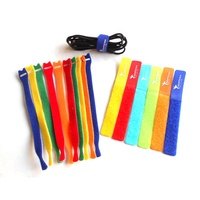 Attaches de câble imprimées auto-agrippantes de bande de boucle de crochet de gestion de câble