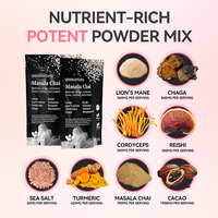 QST-096 Épices Naturelles Indien Masala Poudre Épicé Thé Chai Lions Crinière Chaga Cordyceps Champignon pour Adultes Pas pour Femmes Enceintes