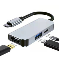 Nouvelle arrivée 6 ports USB 2.0 Type C Hub adaptateur multifonction Hub avec carte SD TF PD charge 8 en 1 Usb C Hub