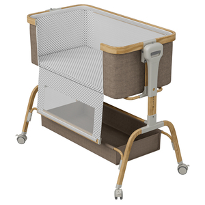 Culla Multifunzionale Moderna e Lussuosa per Neonati, <span class=keywords><strong>Lettino</strong></span> <span class=keywords><strong>Portatile</strong></span> da Comodino, Culla in Metallo per Soggiorno, Hotel, Ospedale - Product Image 5