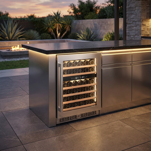 NE-404D-12 24 Inch Under Counter Built-In Dual Zone 45 Bottles Touch Control Wine Cooler Refrigerator - Product Image 6