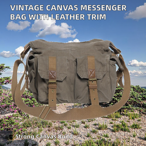 Sac messager vintage pour homme Virginland 2353, 100% toile de coton, sac bandoulière, sac de voyage, haute qualité, imperméable, léger - Product Image 2