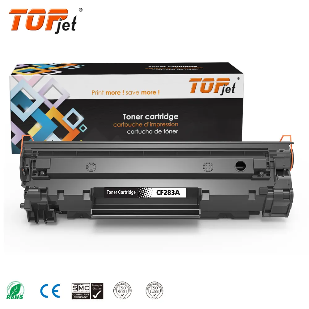 Topjet CF283A 283A 83A CF283 CRG137 CRG337 CRG737 schwarze Laser-Toner-Kartusche kompatibel für Canon HP M127fn M125a M125nw Mf237w