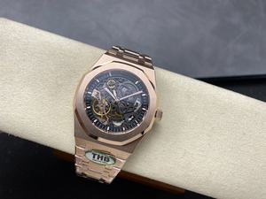 Reloj Mecánico de Buceo de Lujo, Super Calidad, Resistente al Agua, 41mm, Fábrica THB, Movimiento 3132, 15-412, Oro Amarillo, Esqueleto - Product Image 4