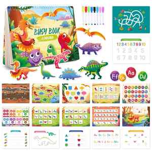 Libro de Actividades con Temática de Dinosaurios para el Aprendizaje Preescolar y la Educación Temprana de los Niños, Tiempo Tranquilo - Product Image 1