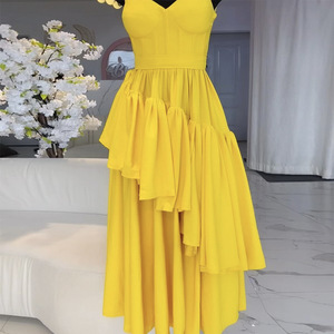 [Disponibile] Abito Lungo da Donna Primavera 2025 Stile Europeo e Americano, Dolce, Antistatico, <span class=keywords><strong>con</strong></span> Fiocco, Scollo a V e Volant - Product Image 3