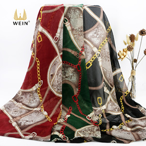 WI-A05 thoáng khí <span class=keywords><strong>Poly</strong></span> <span class=keywords><strong>georgette</strong></span> chiffon Chất liệu kim Loại chuỗi vải in dệt Rolls - Product Image 3