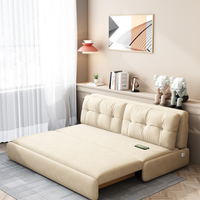 Canapé-lit moderne de haute qualité, pliable et escamotable, avec rangement, canapé-lit multifonctionnel en tissu, éponge dense, style nordique