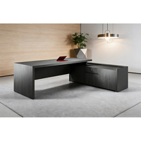 Bureau de direction en bois massif de qualité supérieure, bureau de PDG pour projet de bureau commercial, grand espace de travail