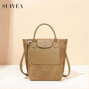 กระเป๋าสะพายไหล่ทรงถังขนาดใหญ่ประดับด้วยหนังกลับลายมังกรแนวฝรั่งเศสแบบใหม่กระเป๋าถือสำหรับผู้หญิงกระเป๋าช้อปปิ้งยอดนิยม - Product Image 1