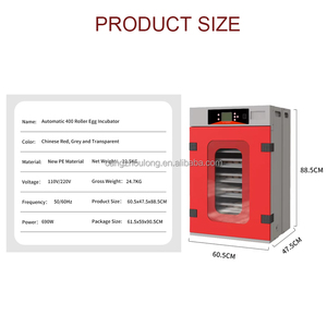 Zz thiết kế mới Con lăn khay cửa sổ lớn hoàn toàn tự động 400 trứng lồng ấp bán trứng nở máy - Product Image 2