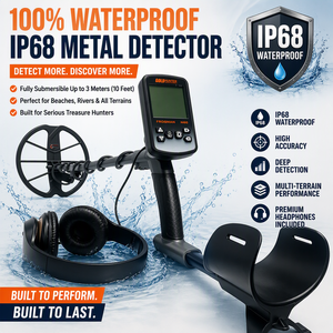 Détecteur de métaux souterrains FROGMAN N60 Gold, étanche IP55, avec batterie intégrée, sensibilité de 25 pouces, garantie de 2 ans - Product Image 3