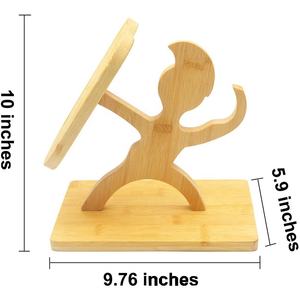 طقم سكاكين ستيك سبارتان من الخيزران بدون سكاكين، حامل سكاكين المطبخ على شكل محارب، حامل سكاكين به 7 فتحات - Product Image 5