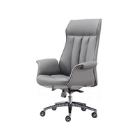 Chaise de bureau moderne légère, en cuir, confortable, pivotant et ajustable, à dossier court, pour la maison
