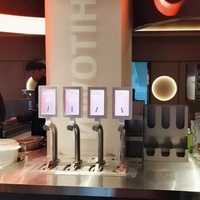 Distributeur automatique de café/jus en acier inoxydable chromé à 2-8 robinets – Machine commerciale autonome à refroidissement par glace
