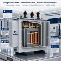 Transformateur immergé dans l'huile S11 500 kVA 10 kV vers 400 V en cuivre ONAN pour distribution en poste de transformation extérieur