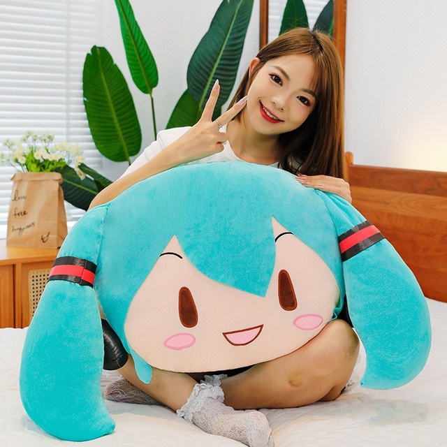 Super Soft PP Cotton Embroidered Cartoon Animation Series Hatsune Mikued Plush Stuffed Toys Comfort Pillow Home Decoration