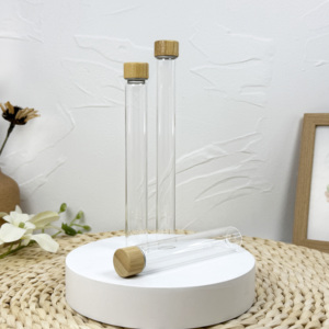 Hot Bán 50Ml 100Ml Rõ Ràng Xi Lanh Cao Thủy Tinh Borosilicate Kiểm Tra Ống Rượu Vang Lưu Trữ Miễn Phí Tùy Chỉnh Nhôm Nắp Vặn - Product Image 5