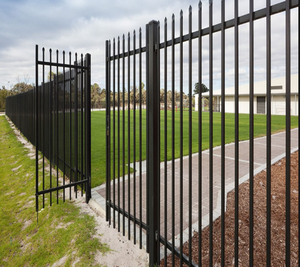 Panneaux de clôture en métal forgé bon marché, clôture de sécurité en acier pour les maisons - Product Image 3
