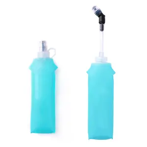 250毫升500毫升软瓶跑步运动水合水瓶批发徒步旅行用可折叠水瓶