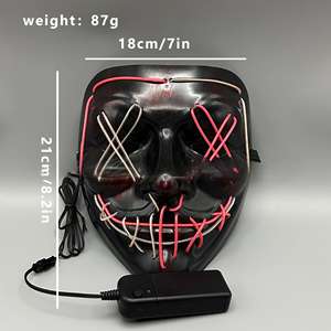 <span class=keywords><strong>Masque</strong></span> en plastique lumineux LED fluorescent - <span class=keywords><strong>Masque</strong></span> lumineux <span class=keywords><strong>pour</strong></span> <span class=keywords><strong>les</strong></span> fêtes d'anniversaire, d'Halloween, de Noël, du Nouvel An, <span class=keywords><strong>les</strong></span> bars et <span class=keywords><strong>les</strong></span> danses - Product Image 2