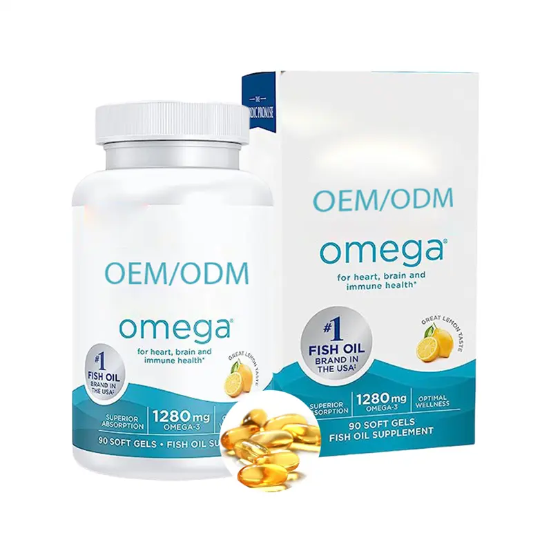 Pasokan OEM Label pribadi omega 3 minyak ikan 250 konsentrat softgel 1000mg