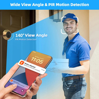 Smart Life Outdoor Beveiliging Audio Deurtelefoon 4.3 Display 3MP Mini Verborgen Camera Ingebouwde Microfoon Batterij-aangedreven Tuya App