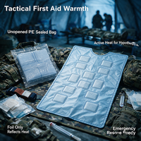 Couverture thermique d'urgence en Mylar, jetable, auto-chauffante, pour la survie en extérieur et la chaleur en milieu sauvage