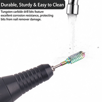 Embouts de perceuse à ongles en alliage électroplaqué, têtes de polissage plaquées or et colorées, outils de manucure électriques