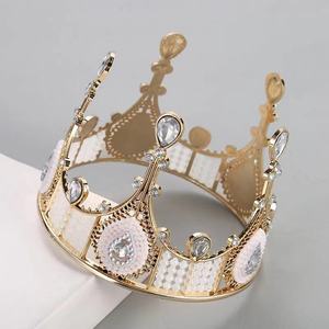 Alloy Crown <b>Cake</b> Topper 10.5cm Birthday Decoration For Children Pearl Ornament - Product Image 2