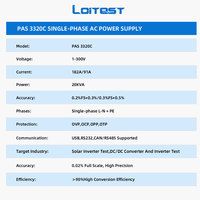 Alimentation électrique programmable CA réglable 1-300V 182A 20KVA, haute tension, sortie unique, pour laboratoire et test de vieillissement de ligne de production