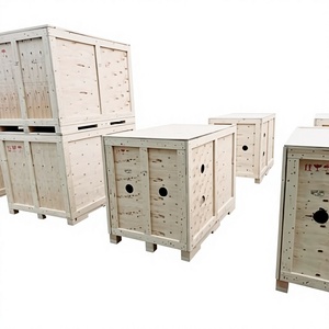 HLC High Quality Wooden Case Shipping <b>Crate</b> Box <b>Stackable</b> Painted Fumigated for Storage Export PVC Steel Pipe OEM Dimensions - Product Image 4