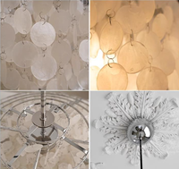 Nanchi lustre en coquille de cristal fait à la main éclairage artisanal en métal de luxe pour hall d'hôtel et décor à la maison haut de gamme