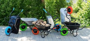 H Fulltech 250kg chariot à roue unique 100L modèle français brouette à essence galvanisé Pu mousse roue OEM personnalisable métal essence - Product Image 6