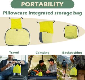 Oreiller de plage gonflable, support pour le cou, oreiller de camping, chaise longue de piscine portable, oreiller d'air léger pour les voyages et l'extérieur - Product Image 5