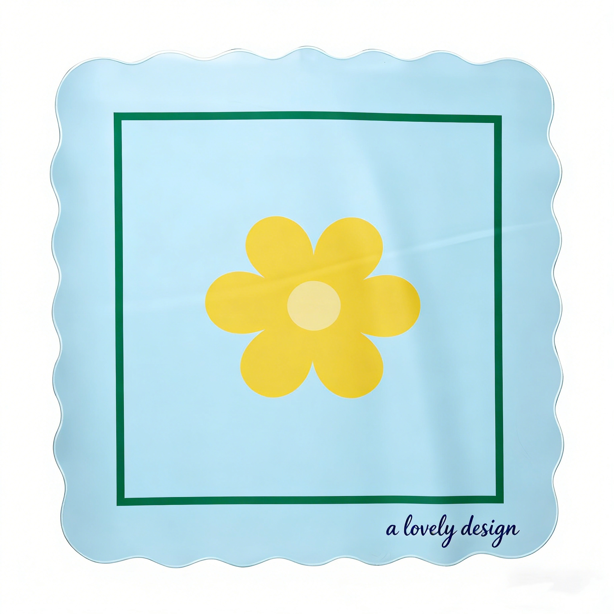 estera con borde festoneado